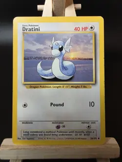 Pokemon Cards Dratini 26/102 Base Set WOTC Unlimited Uncommon LP - Image 1
