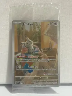 Mimikyu Sealed Promo Scarlet and Violet 075 Pokemon TCG Card Near Mint Condition - Image 1
