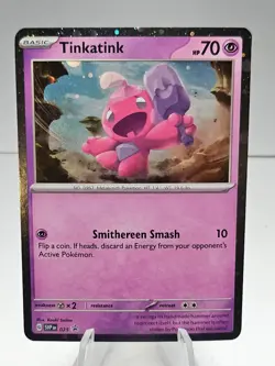 Tinkatink Pokemon Scarlet & Violet SVP 025 Cosmos Holo Black Star Promo - Image 1