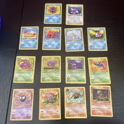 Pokemon TCG Fossil Set Mixed Non-Holo Card Lot Of 14 (LP-MP) WOTC - Image 1