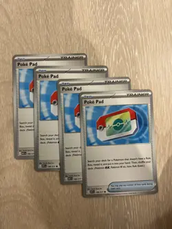 4x Poke Pad - Trainer Playset - Pokemon Card - 198/217 - Ascended Heroes - Image 1