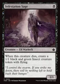 64 - Infestation Sage - Foundations - Foil - Magic: The Gathering Card - Image 1
