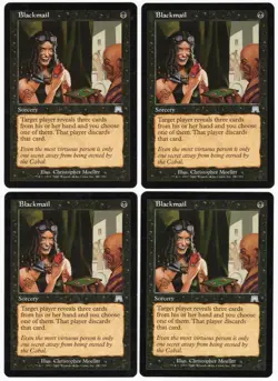 Blackmail x4 4x 2002 Onslaught PLAYSET Black Uncommon Sorcery MTG NM AZ1 - Image 1