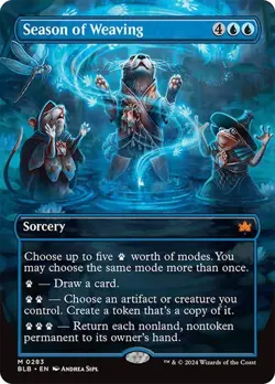 Season of Weaving *Borderless* - BLB-BF - NM - Magic The Gathering - MTG - Image 1