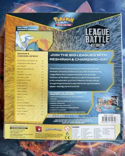 2018 Pokemon Reshiram & Charizard GX League Battle Deck Sealed - Image 2