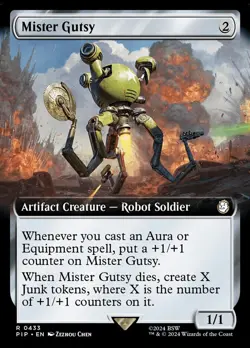 MTG Fallout EXTENDED ART R Mister Gutsy #0433 - Image 1