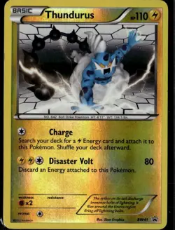 Thundurus Promo Black and White Promos BW41 Lightning Reverse Holo Pokemon - Image 1