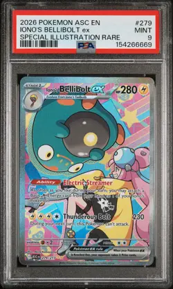2026 POKEMON ASC EN-ASCENDED HEROES #279 IONO'S BELLIBOLT EX PSA 9 - Image 1