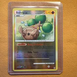 Bonsly 71/130 Common Diamond & Pearl Pokemon Reverse Holo Lightly Played - Image 1