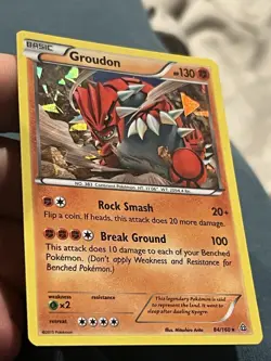 Pokemon Groudon Primal Clash 84/160 Cracked Ice Holo LP - Image 3