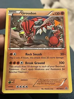Pokemon Groudon Primal Clash 84/160 Cracked Ice Holo LP - Image 4