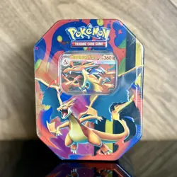 Pokemon TCG: Mega Charizard Y EX Tin – Sealed – Authentic - Image 1