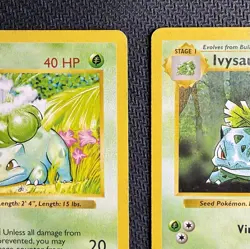 Shadowless Bulbasaur & Ivysaur Base Set 1999 Pokemon Vintage Lot - Image 4