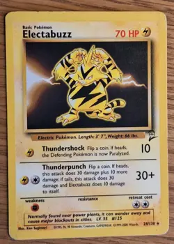 Pokemon TCG Electabuzz Base Set 2 24/130 Regular Rare - Image 1