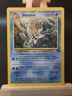 Omastar 40/62 Uncommon Fossil Pokemon LP - Image 1