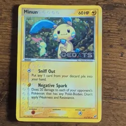 Minun 41/107 EX Deoxys Reverse Holo Uncommon Stamped MP - Image 1