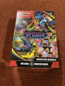 Pokemon TCG Mega Evolution Phantasmal Flames Booster Bundles New Sealed 6 Packs - Image 1