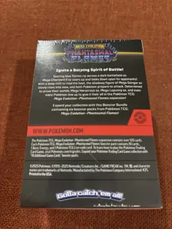 Pokemon TCG Mega Evolution Phantasmal Flames Booster Bundles New Sealed 6 Packs - Image 2