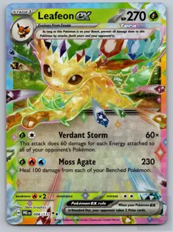 Leafeon ex 006/131 Holo Double Rare Prismatic Evolutions Pokemon Near Mint - Image 1