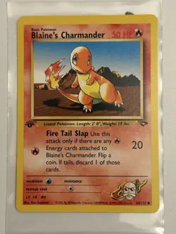Pokemon Blaine's Charmander Gym Challenge 60/132 1st Edition LP - Image 1