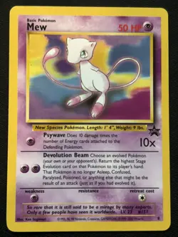 Mew 8 Black Star Movie Promo LP 2000 Vintage Pokemon TCG - Image 1