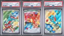 POKEMON FIRST PARTNER ILLUSTRATION PSA 10 SEQUENTIAL SET 37 38 39 Kanto Starters - Image 1