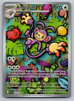 Ambipom 107/094 Illustration Rare Phantasmal Flames Near Mint - Image 1