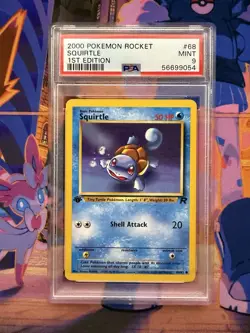 2000 Pokemon Squirtle 1st Edition 68/82 Team Rocket PSA 9 Mint - Image 1