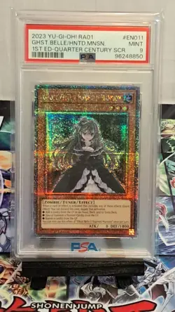 2023 Yu-Gi-Oh! RA01-EN011 Ghost Belle & The Haunted Mansion QCR PSA 9 *POP 14* - Image 1
