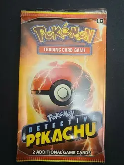 Detective Pikachu Pokemon Promo 2 Card Booster Pack New Sealed - Image 1