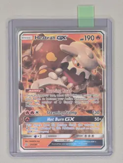 Pokemon TCG Heatran GX 25/236 Card Unified Minds Holo Rare Mint - Image 1