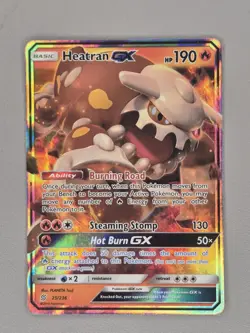 Pokemon TCG Heatran GX 25/236 Card Unified Minds Holo Rare Mint - Image 3