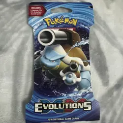 Pokemon TCG XY Evolutions Sleeved Booster Blister Pack New 10 Cards Blastoise - Image 1