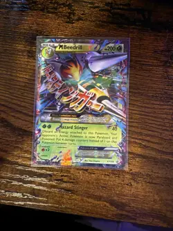 Mega Beedrill EX XY158 Holo Promo Card Top Loader, Near Mint/pack Fresh - Image 1