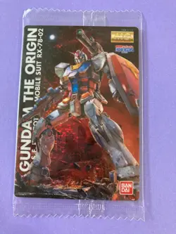 RX-78-02 GUNDAM THE ORIGIN GUNDAM Wafer Card BANDAI Very Rare Japanese - Image 2