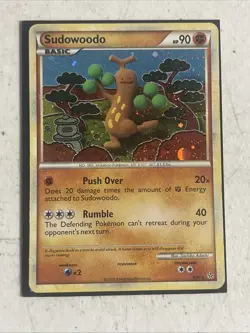 Pokemon 2010 Unleashed Sudowoodo Holo Rare Card #9/95 - Image 1