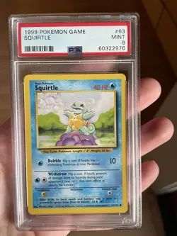 Wizards of the Coast 1999 Pokemon TCG Squirtle Base Set 63/102 PSA 9 - Image 1