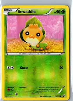 Sewaddle - Reverse Holo - 10/113 Legendary Treasures - Pokemon TCG - 2013 - Image 1