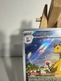 Ampharos 090/086 Pokemon Me04: Chaos Rising Illustration Rare Full Art Holo - NM - Image 2