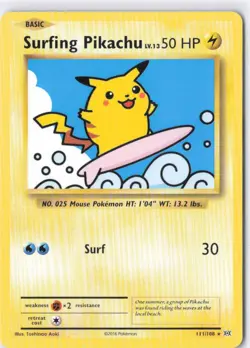Pokemon Surfing Pikachu 111/108 XY - Evolutions English - Image 1