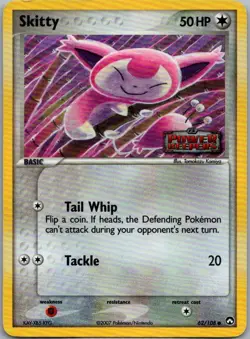 Skitty 62/108 Power Keepers Common Reverse Holo Stamped Pokemon - Image 1