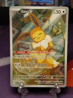 Eevee 173 Pokemon Prismatic Evolutions Holo ETB Black Star Promo - Image 1