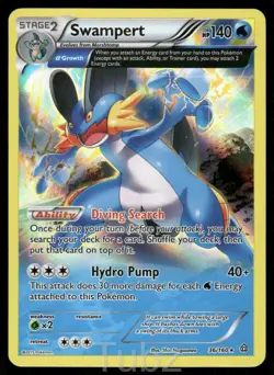 Swampert 36/160 Holo Rare Primal Clash Pokemon Holo Near Mint - Image 1