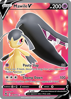 Mawile V 178/195 Ultra Rare Silver Tempest Pokemon NM/M - Image 2