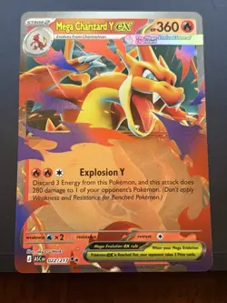 Mega Charizard Y ex 022/217 Ascended Heroes Double Rare Holofoil Pokemon - Image 1