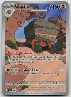 Crustle 130/086 Holo Illustration Rare Black Bolt Pokemon Near Mint - Image 1