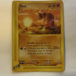 Pokemon TCG Onix 98/147 Aquapolis Regular Common e-Reader 60 HP - Image 1