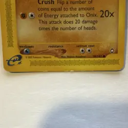 Pokemon TCG Onix 98/147 Aquapolis Regular Common e-Reader 60 HP - Image 2