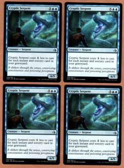 MTG Magic The Gathering 4x Cryptic Serpent - Amonkhet - (AKH) Uncommon LP - Image 1