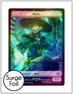 1x Wizard / Hero Token - 0035 / 0030, Surge Foil, Final Fantasy, Magic MTG NM - Image 1